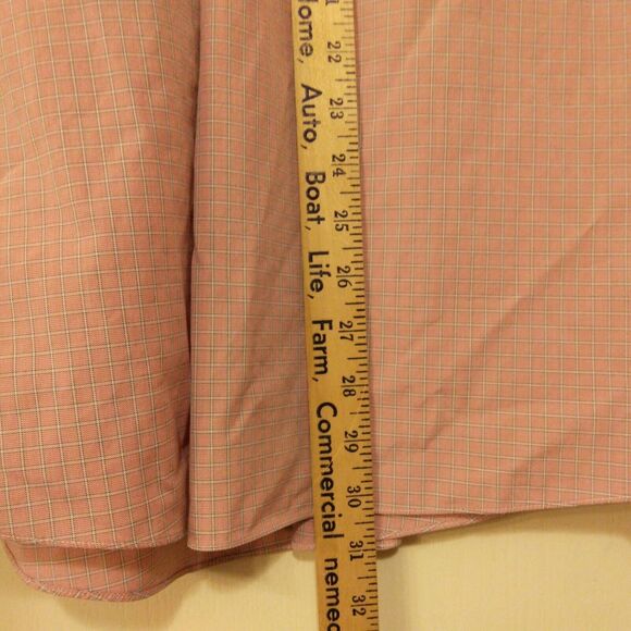 Brooks Brothers Regent dress shirt mens 17.5-33 XL Xlarge pink check plaid - Picture 8 of 9